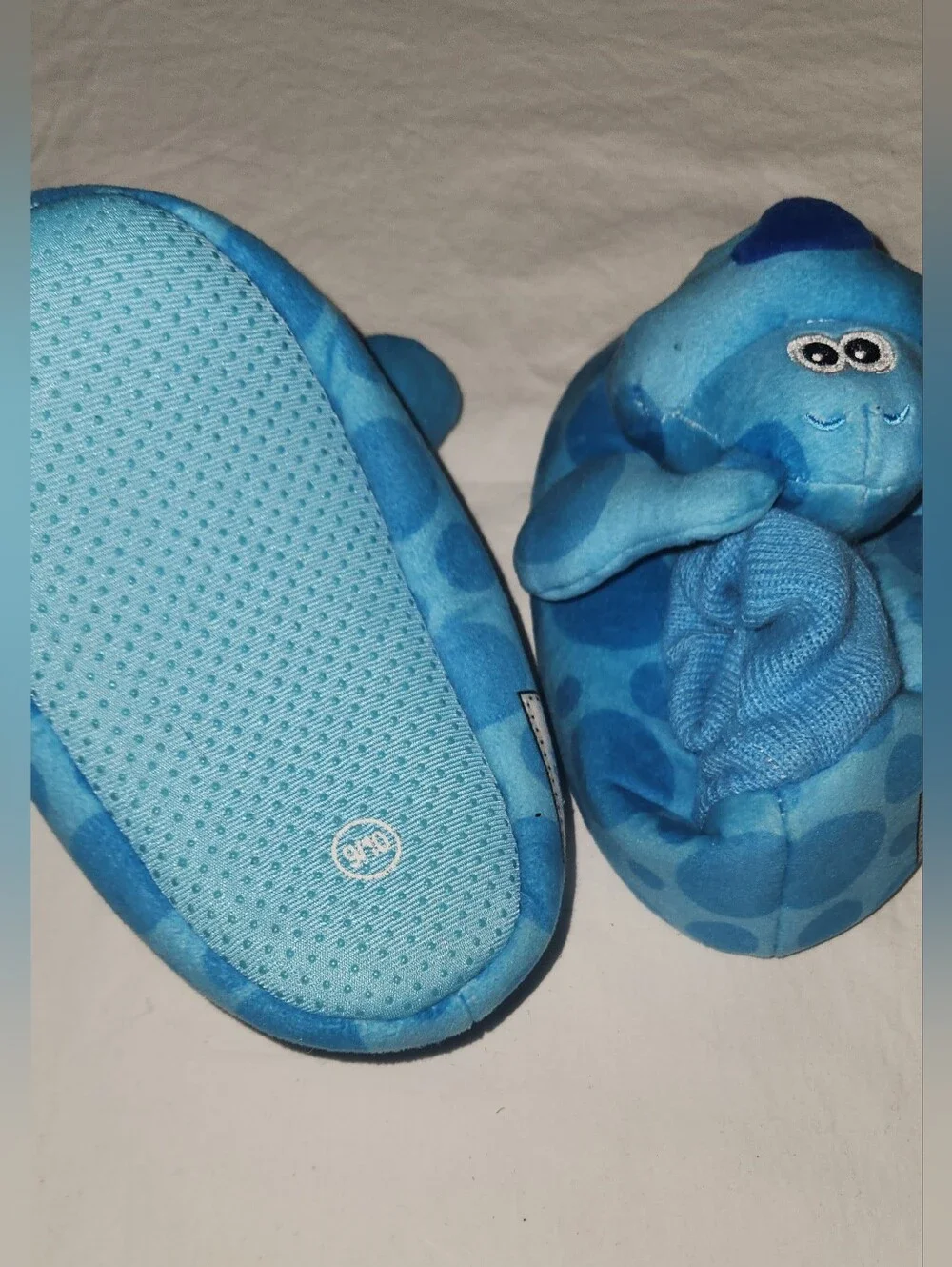 Blue Plush Puppy Kids Slippers Size Toddler 9/10